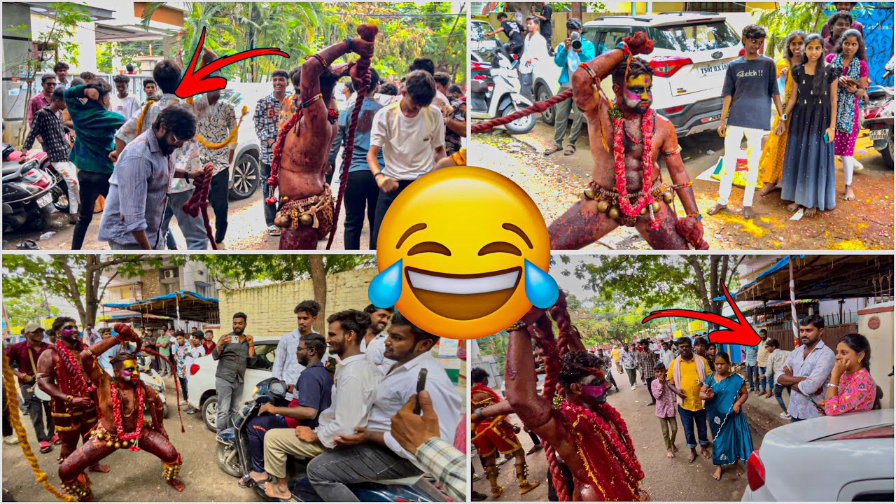 Potharaju Beating Crazy Video at Balkampet Bonalu 2025 | Bonalu 2025 | Potharaju Beating Public 2025