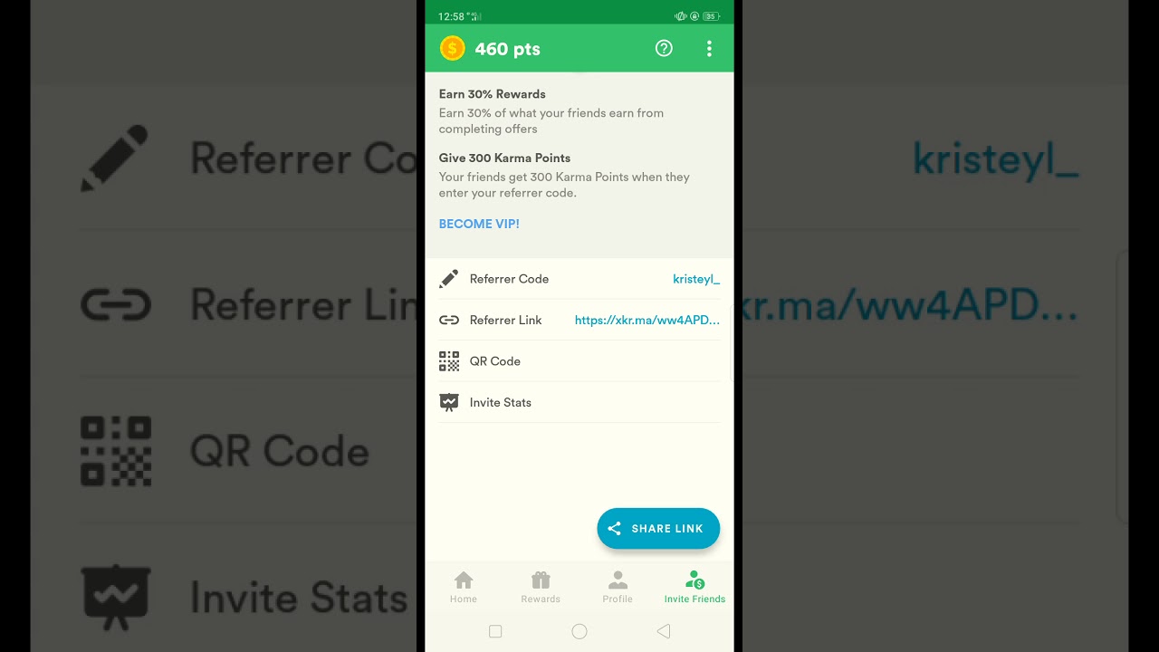 this is my referral code in APPKARMA