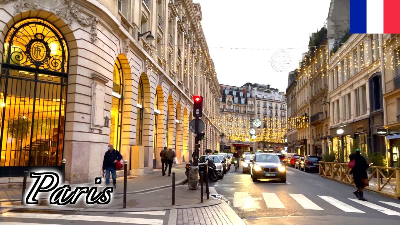 🇫🇷Paris Sunset Walk - 6th to 7th arrondissement through Boulevard Saint-Germain -【4K HDR】