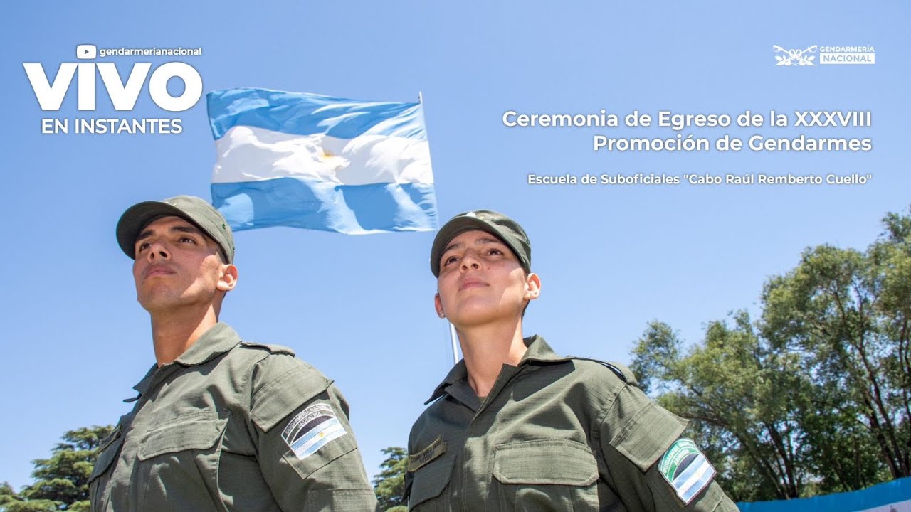 Ceremonia de Egreso de la XXXVIII Promoci&oacute;n de Gendarmes de la Escuela de Suboficiales.