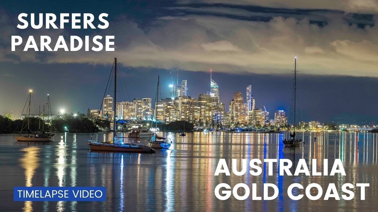 SUNSET AT THE GOLD COAST, AUSTRALIA Time-lapse video