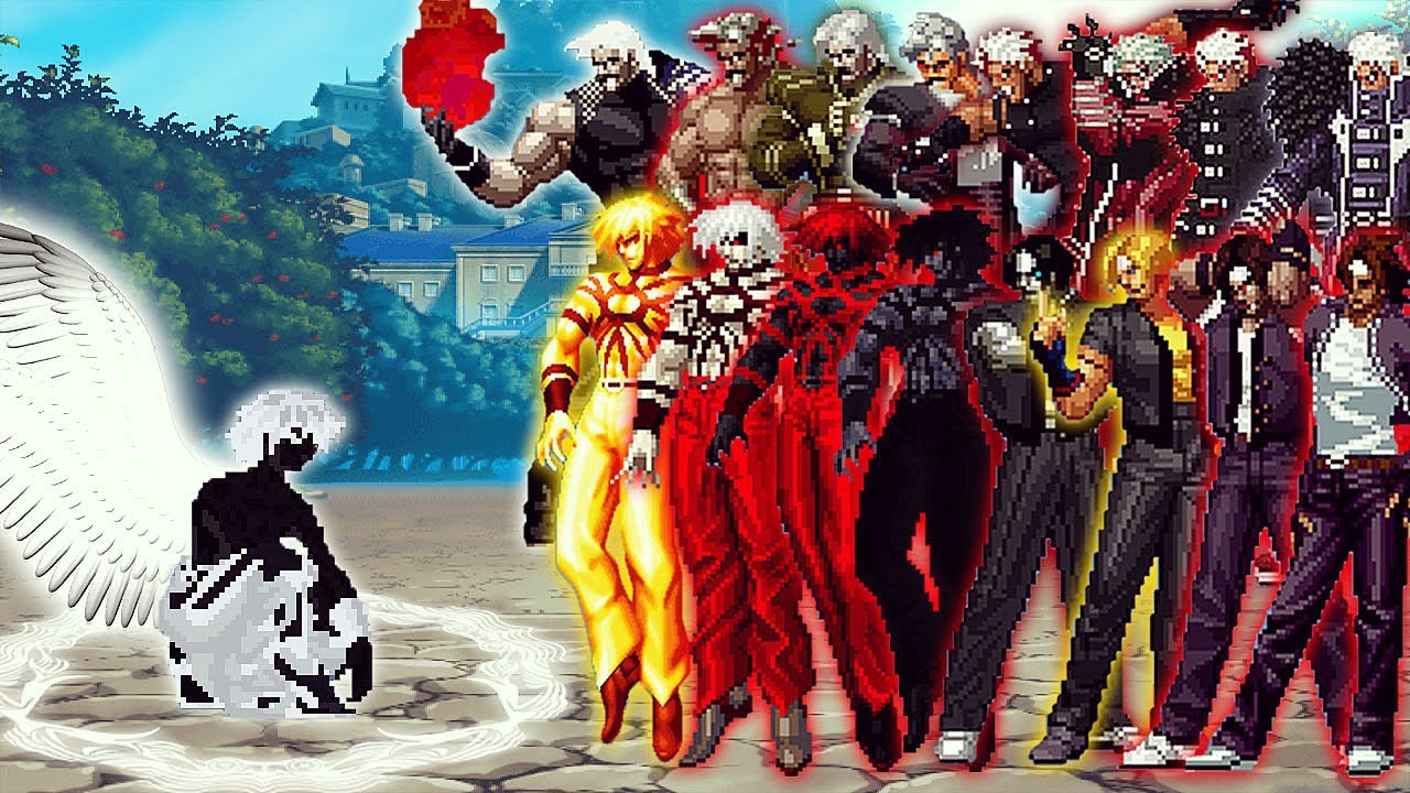 [KOF Mugen] Dark Orochi LV 3 против всех Ultimate Fighters Team | 1 против 16