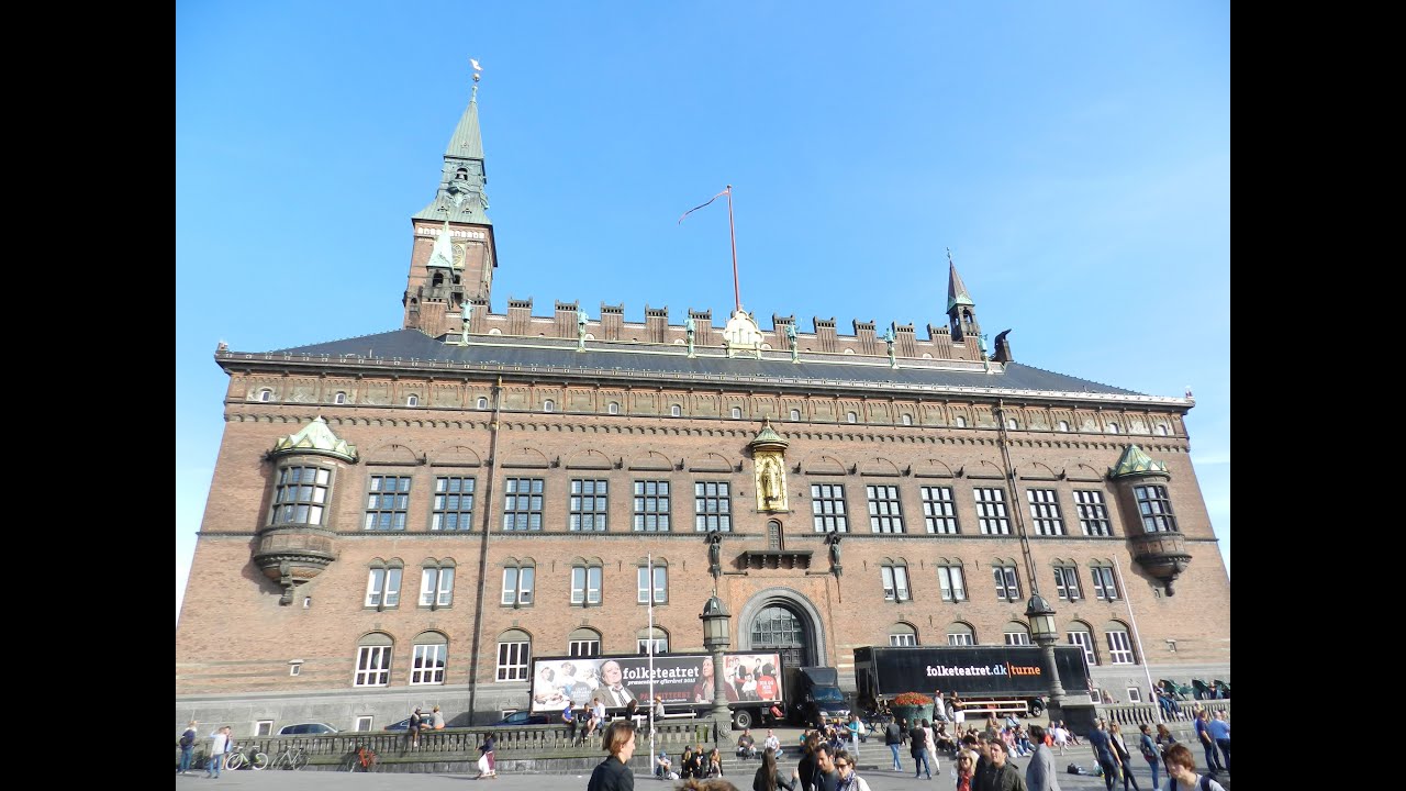 Copenhagen - City Hall (K&oslash;benhavns R&aring;dhus) and Hans Christian Andersen Statue 2015 08 01