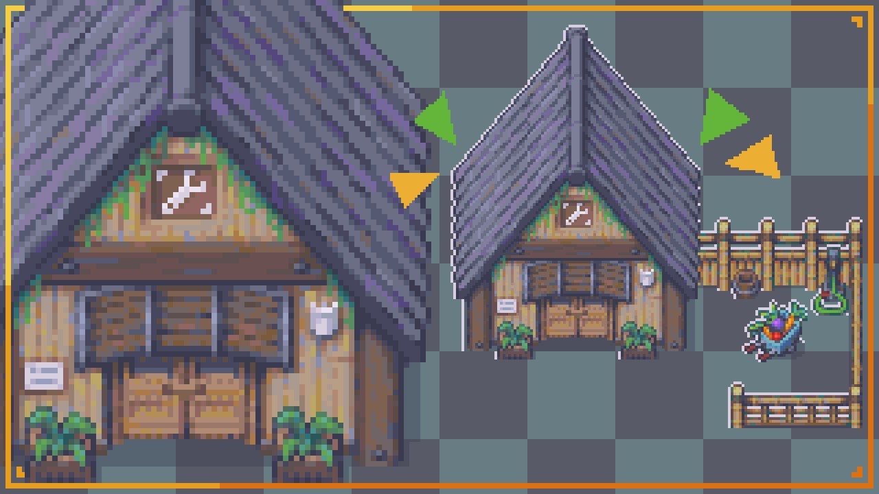 Pixel Art Top-Down Timelapse - Workers House