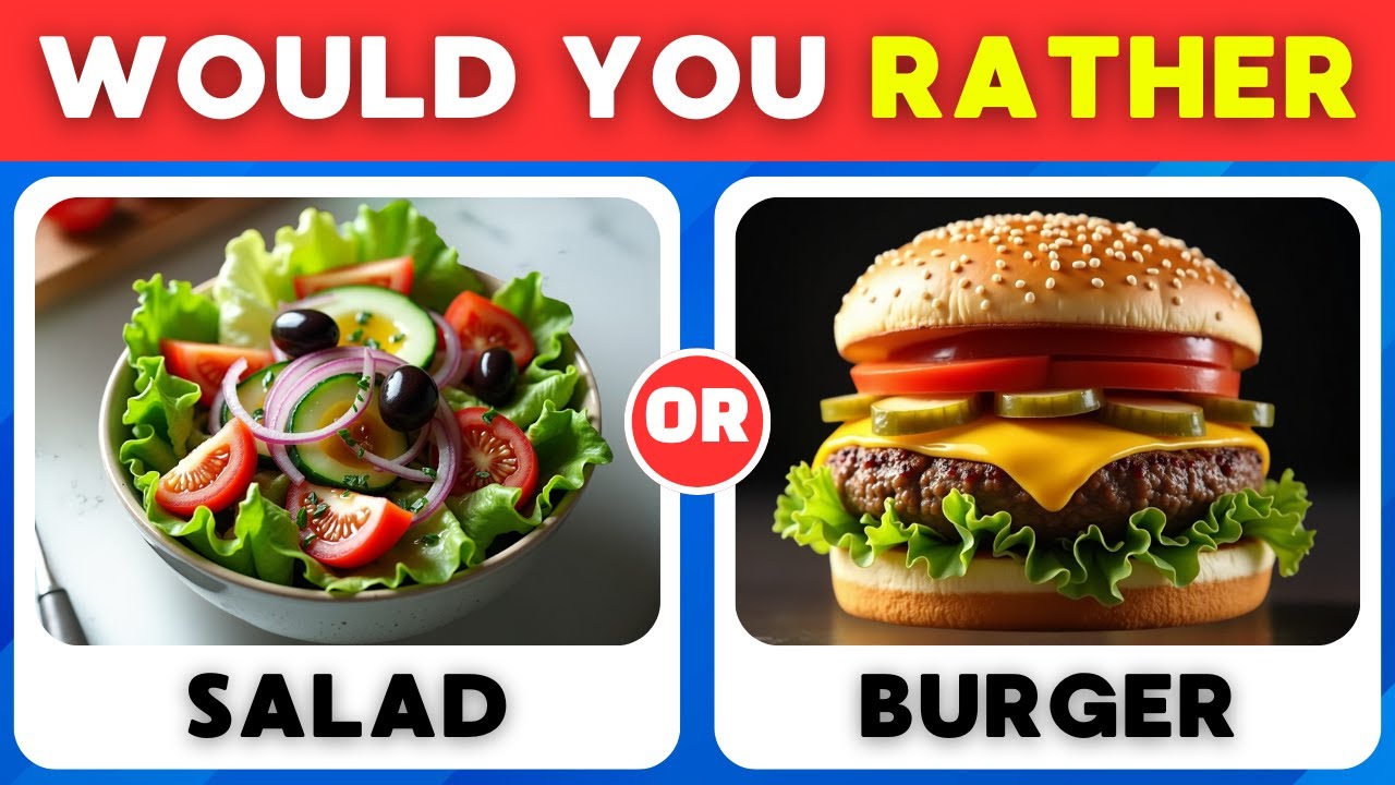 Что бы вы предпочли...? Здоровая еда против вредной 🥦🍔 Тест на вкус