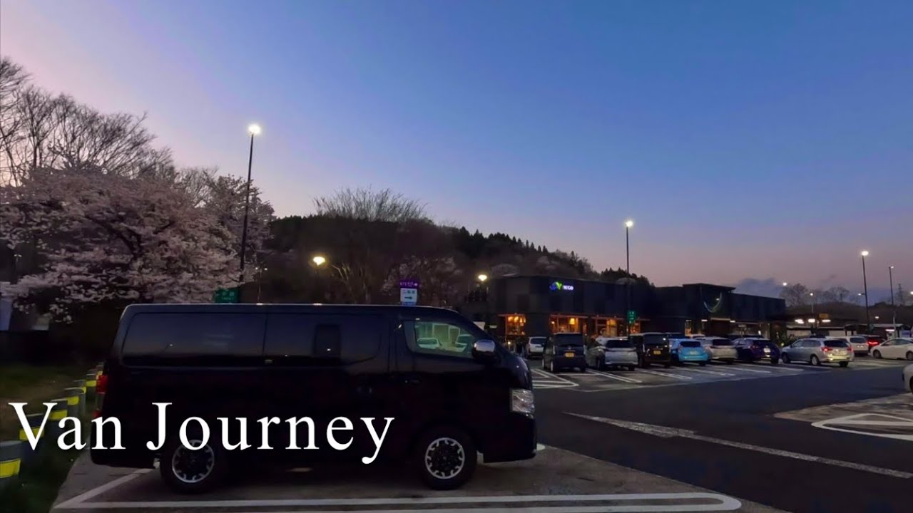 Sendai Expedition DAY1/Tohoku Expressway 4K Driving Video. Sleeping in the car at Sugo PA