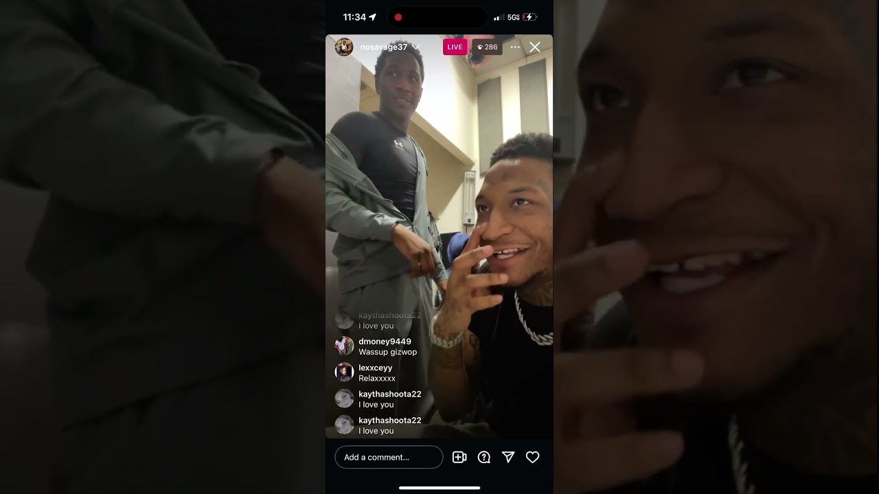 DMV Artist No Savage and Gizwop vibing “Ticket” and “Muney & Bodies” on IG Live