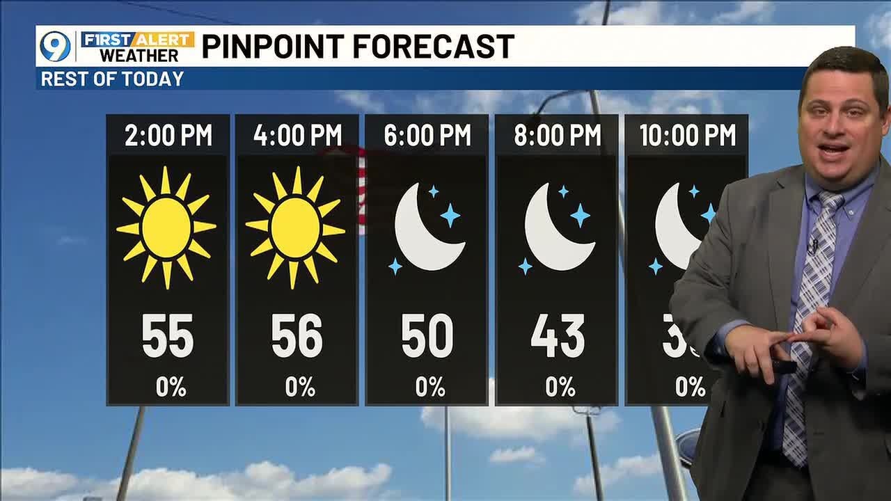 FIRST ALERT NOON FORECAST: Monday, Feb. 23