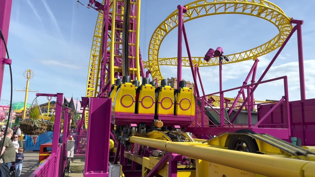 This is the Rage vertical drop roller coaster at Adventure Island
