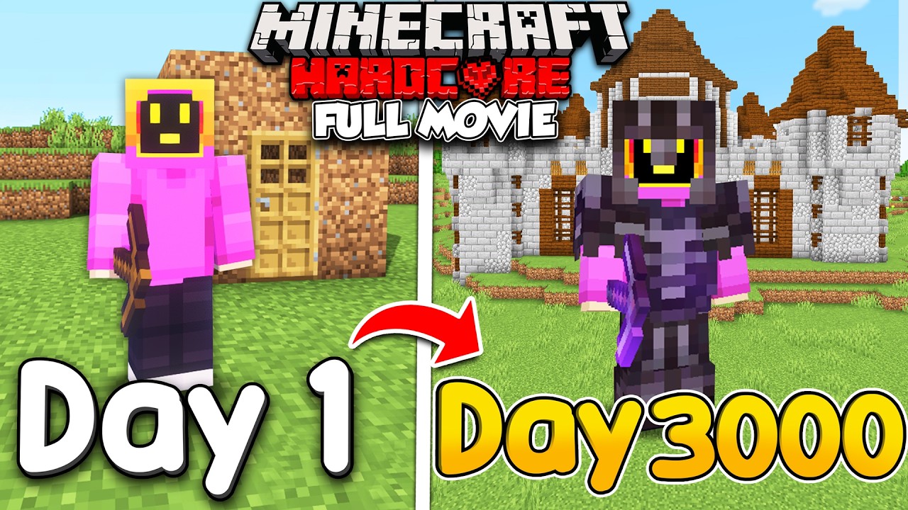 I Survived 3000 Days In Minecraft Hardcore! (FULL MOVIE)