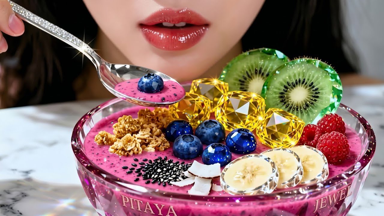 This Dragon Fruit Bowl Is Made of Glass?! 🐉✨ | Satisfying ASMR Cooking