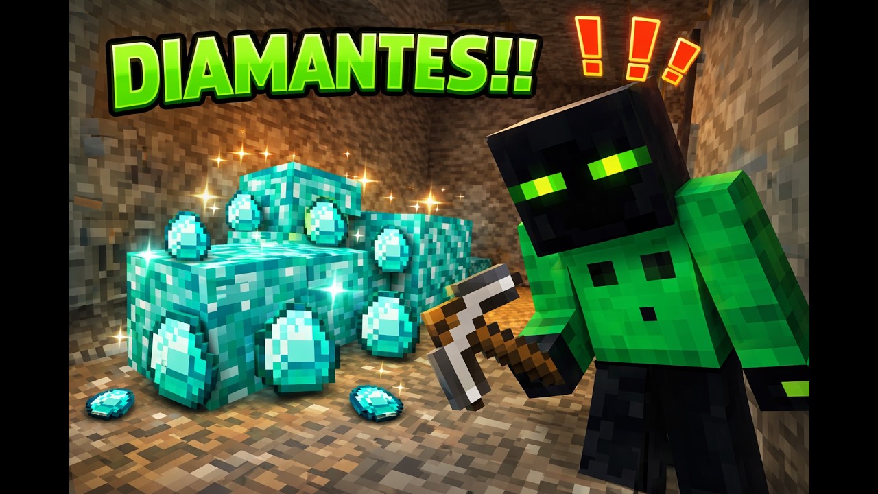 ENCONTRANDO DIAMANTES EN DIOSESMC || MINECRAFT