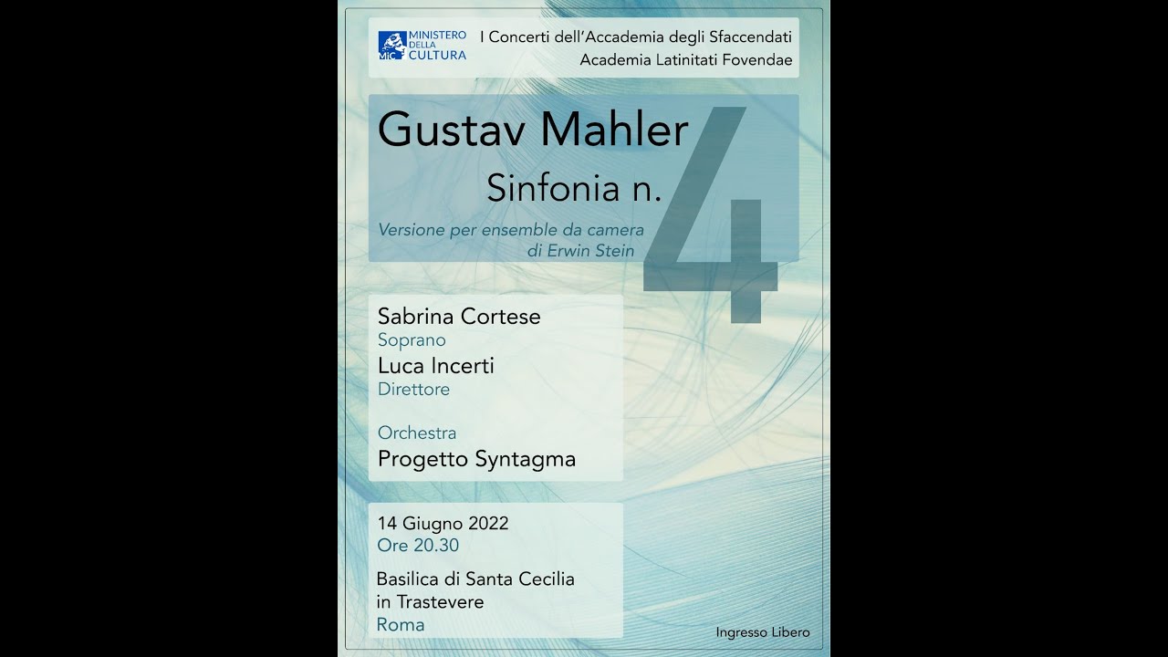 Gustav Mahler - Sinfonia n. 4 - Versione per ensemble da camera di Erwin Stein