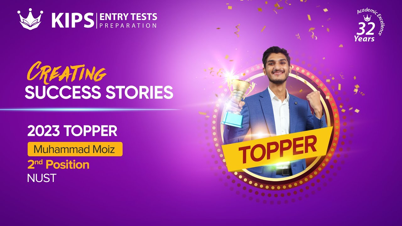 KIPS Entry Test Preparations | Success Stories | Muhammad Moiz | Entry Test Topper #kips #topper