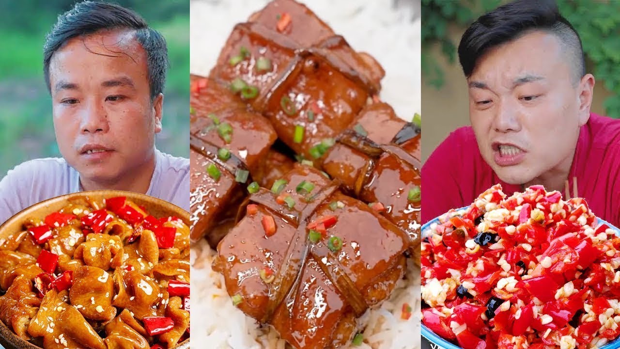 好大一块东坡肉！白毛今天运气爆棚，大壮羡慕了#农村美食#吃播#辣椒酱#抖音美食#tiktok#美食盲盒#spicy