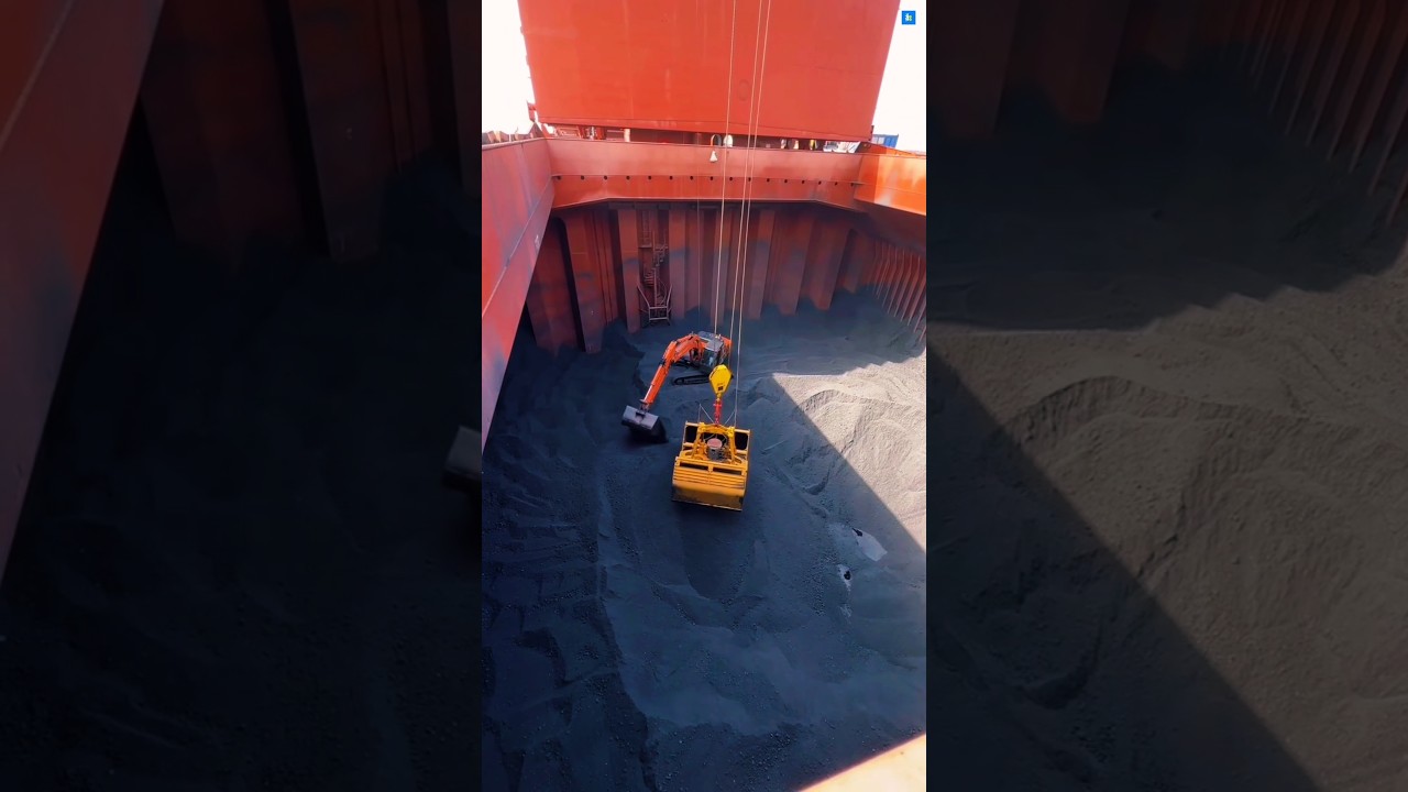 How Massive Bulk Carrier Ships Get Loaded with Cargo! #facts #ytshorts #trending