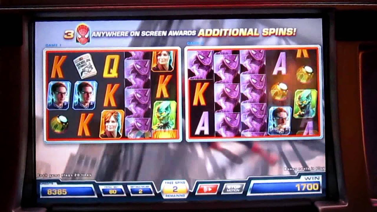 WMS - Spiderman Slot Machine Bonus!
