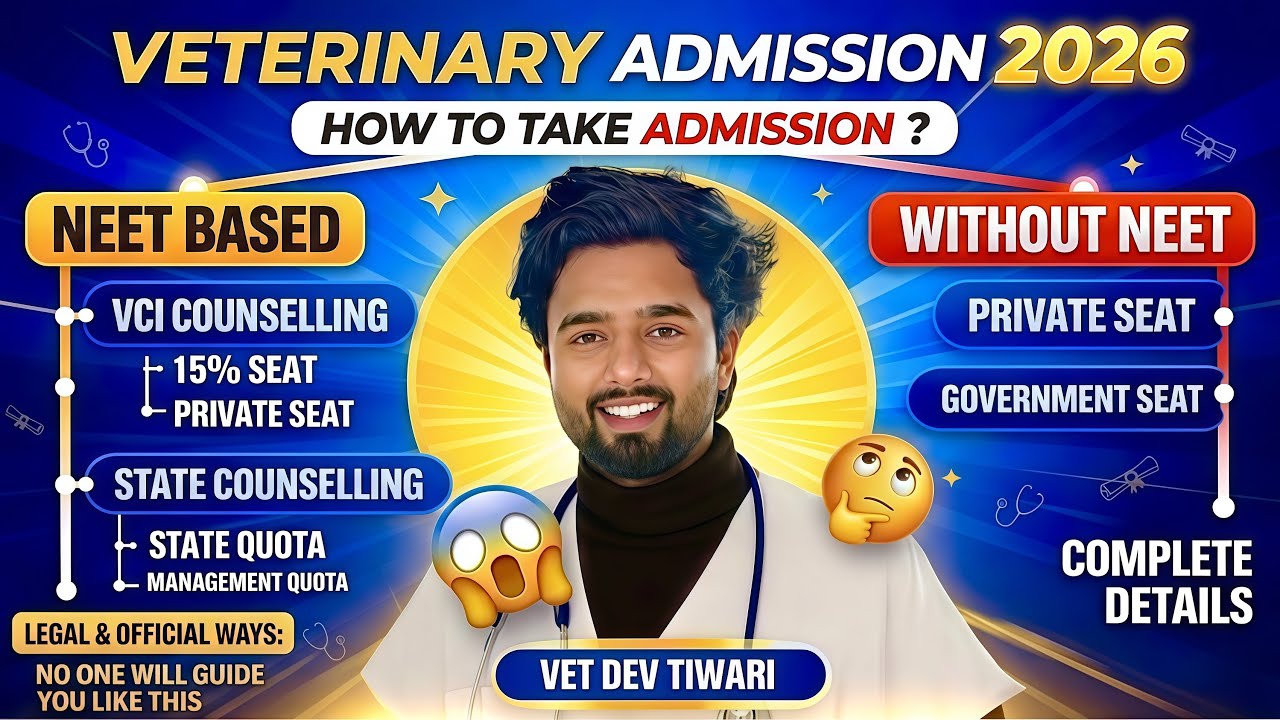 Veterinary Admission 2026 | BVSc Entrance Exam 2026 | BVSc cut off 2026