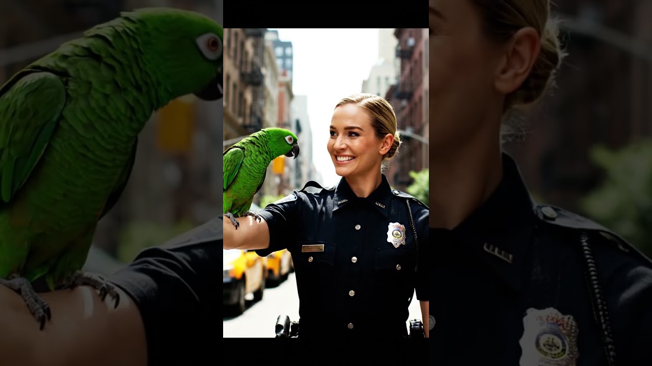 Sassy Parrot ROASTS Female Cop! 🤣🦜 #Shorts