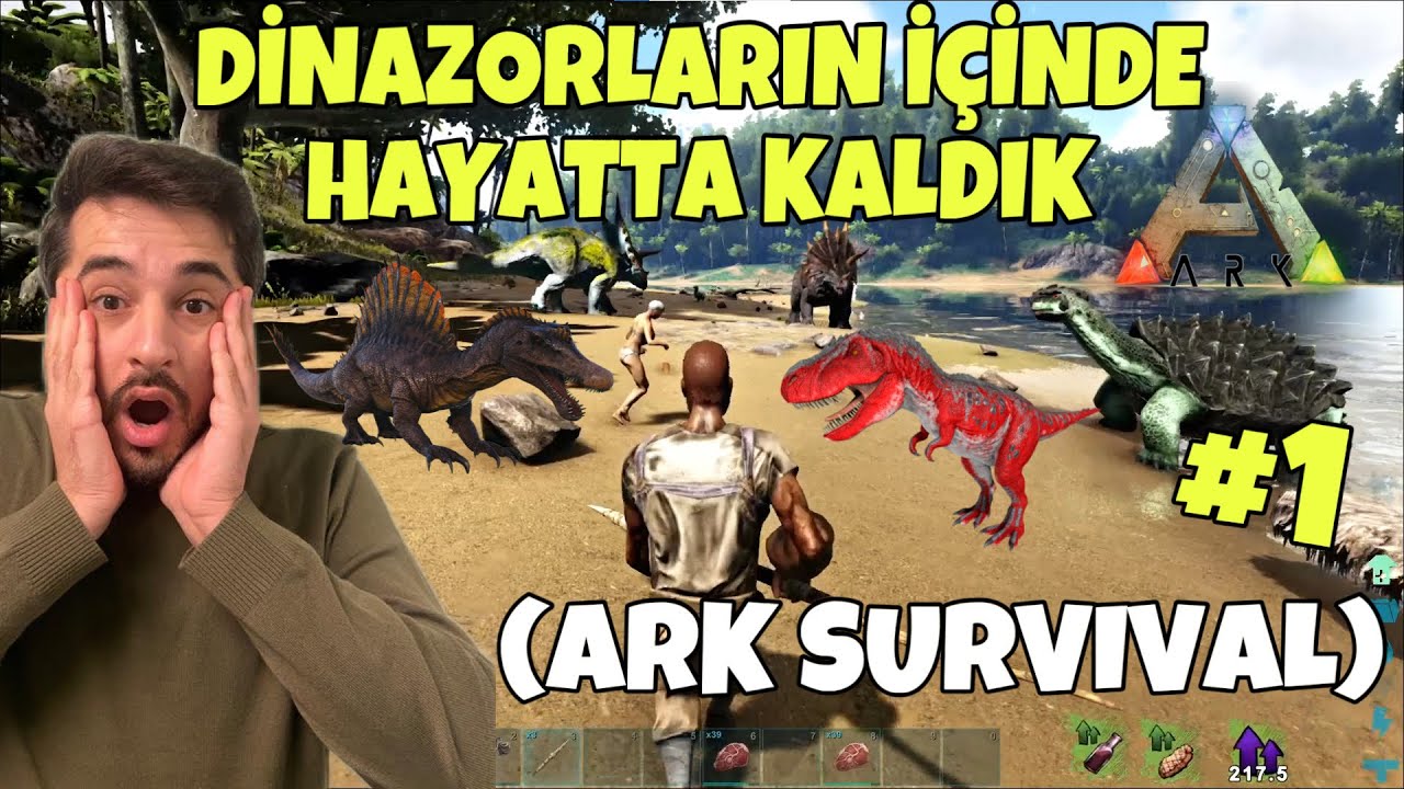 DİNAZOR DOLU VAHŞİ ADADA HAYATTA KALDIK! - ARK SURVIVAL 1.BÖLÜM