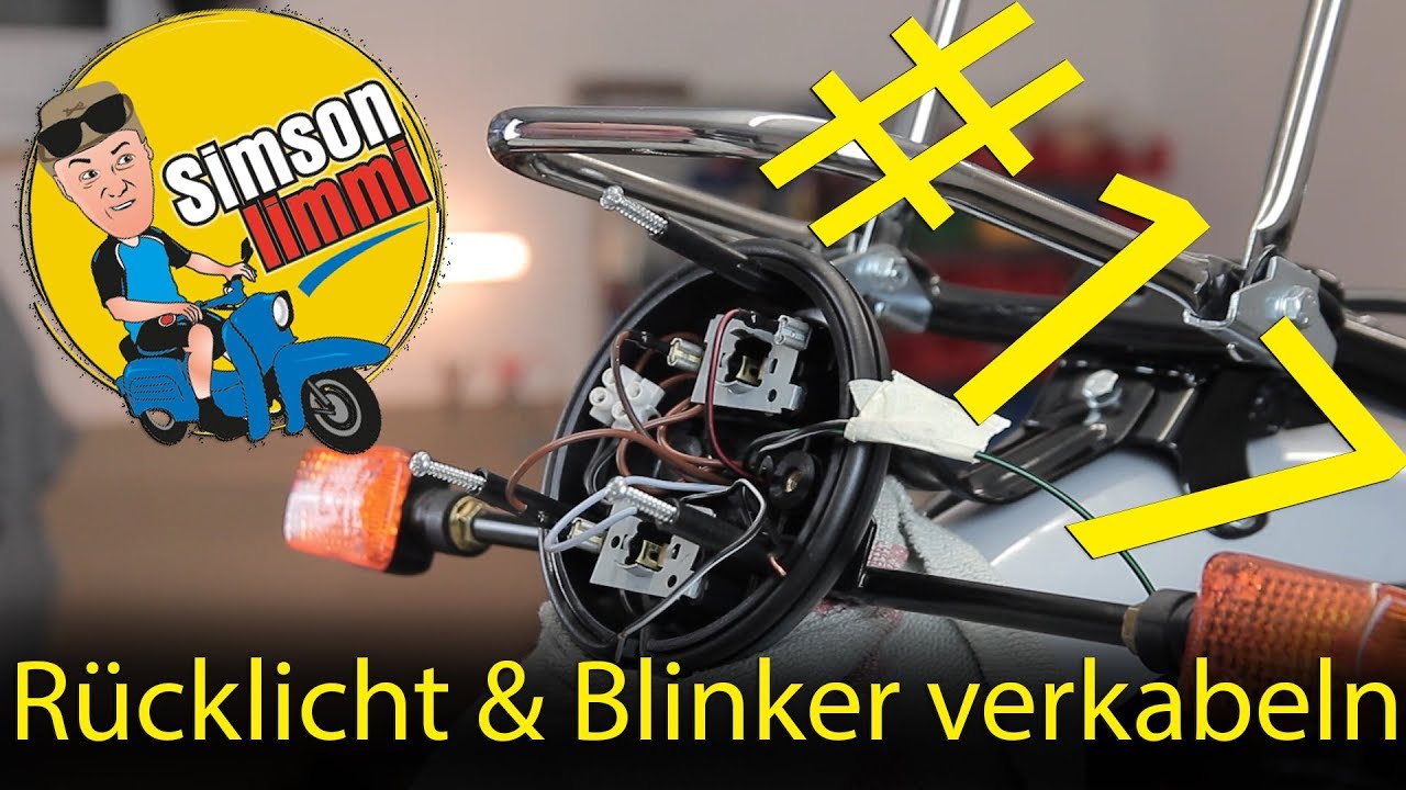 Simson S51 Neuaufbau Teil 17 Rücklicht & Blinker verkabeln