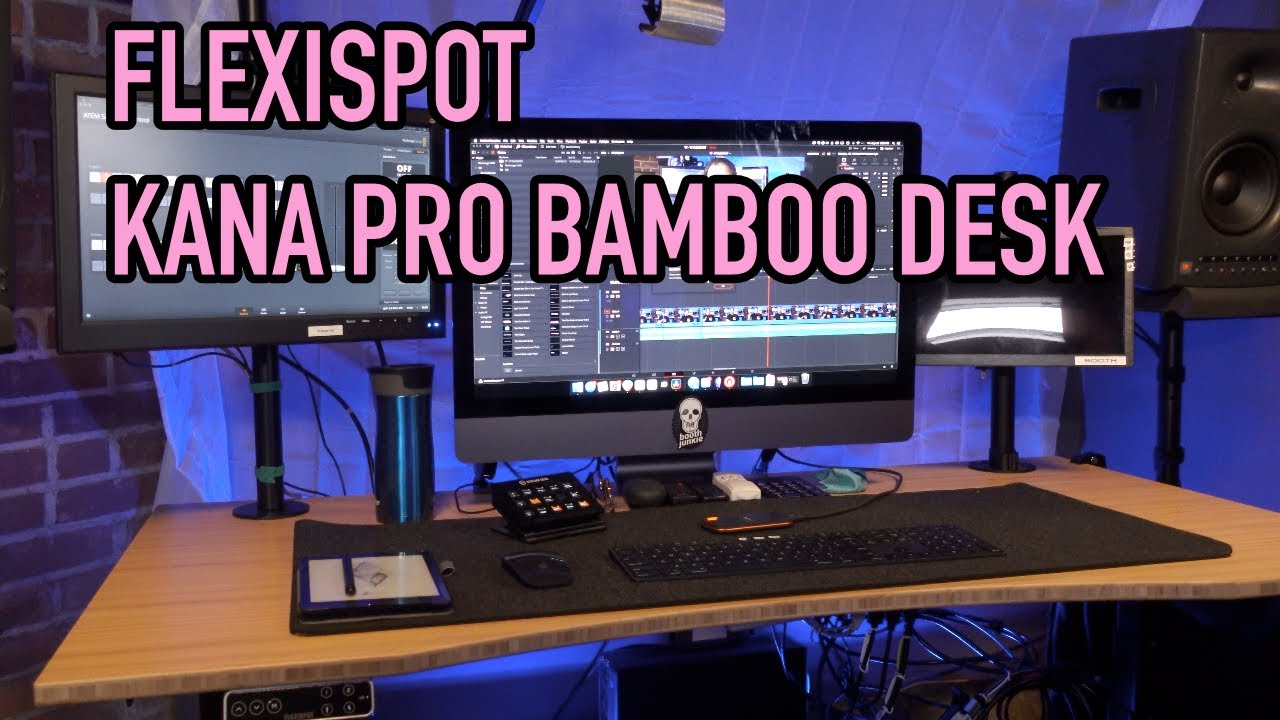 FLEXISPOT Kana Pro Bamboo Desk Review  | Booth Junkie