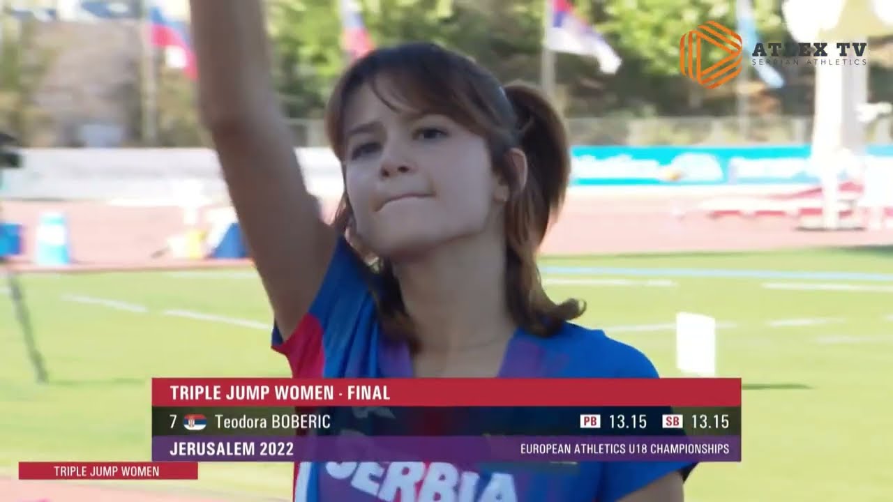 Teodora Boberić 🥈 SREBRO U18 EP  | troskok - 13,36m PB | Jerusalim 2022
