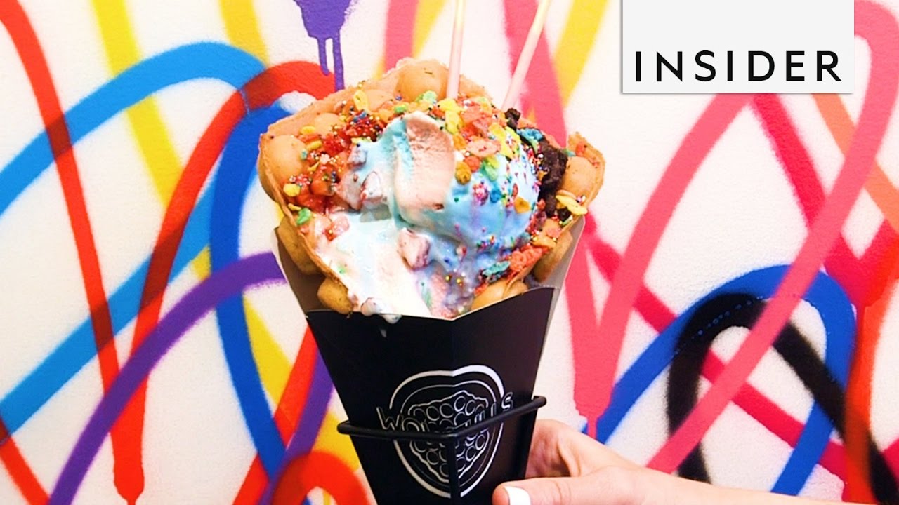 Loaded Egg Waffle Ice Cream Cones