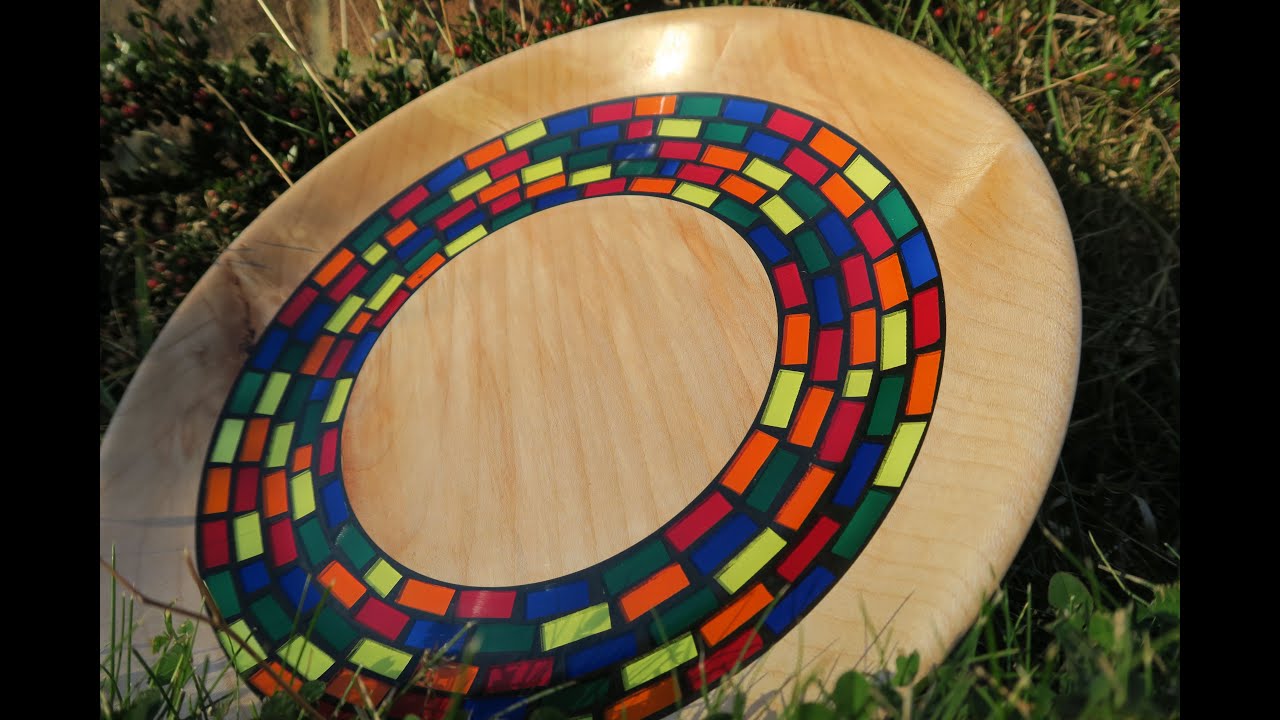 Woodturning a Multicoloured Milliput Mosaic Bowl
