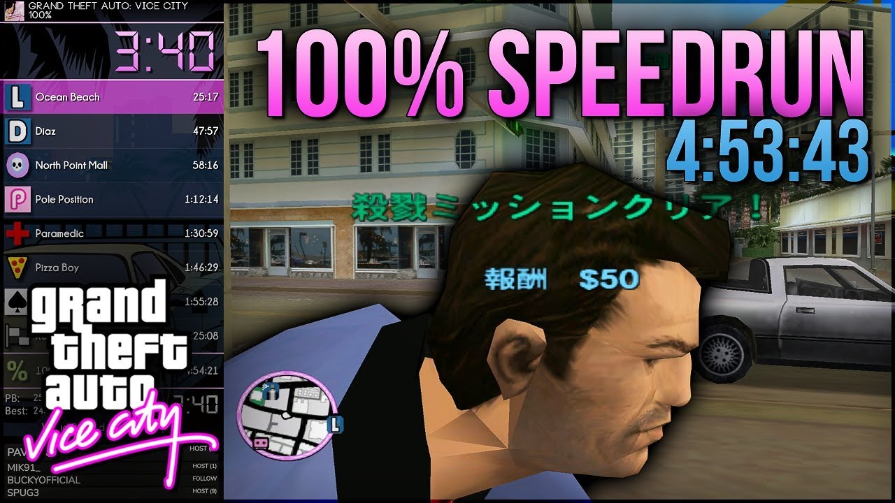 GTA Vice City 100% Speedrun - 