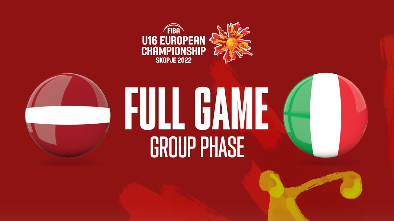 Latvia v Italy | Full Basketball Game | FIBA U16 European Championship 2022