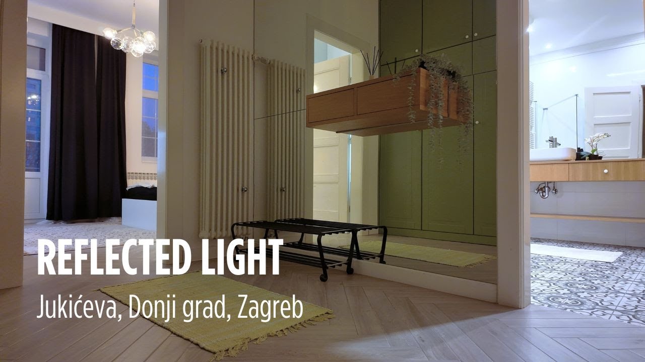 Stylish city apartment with high ceilings and mirrored light reflections – Jukićeva, Zagreb