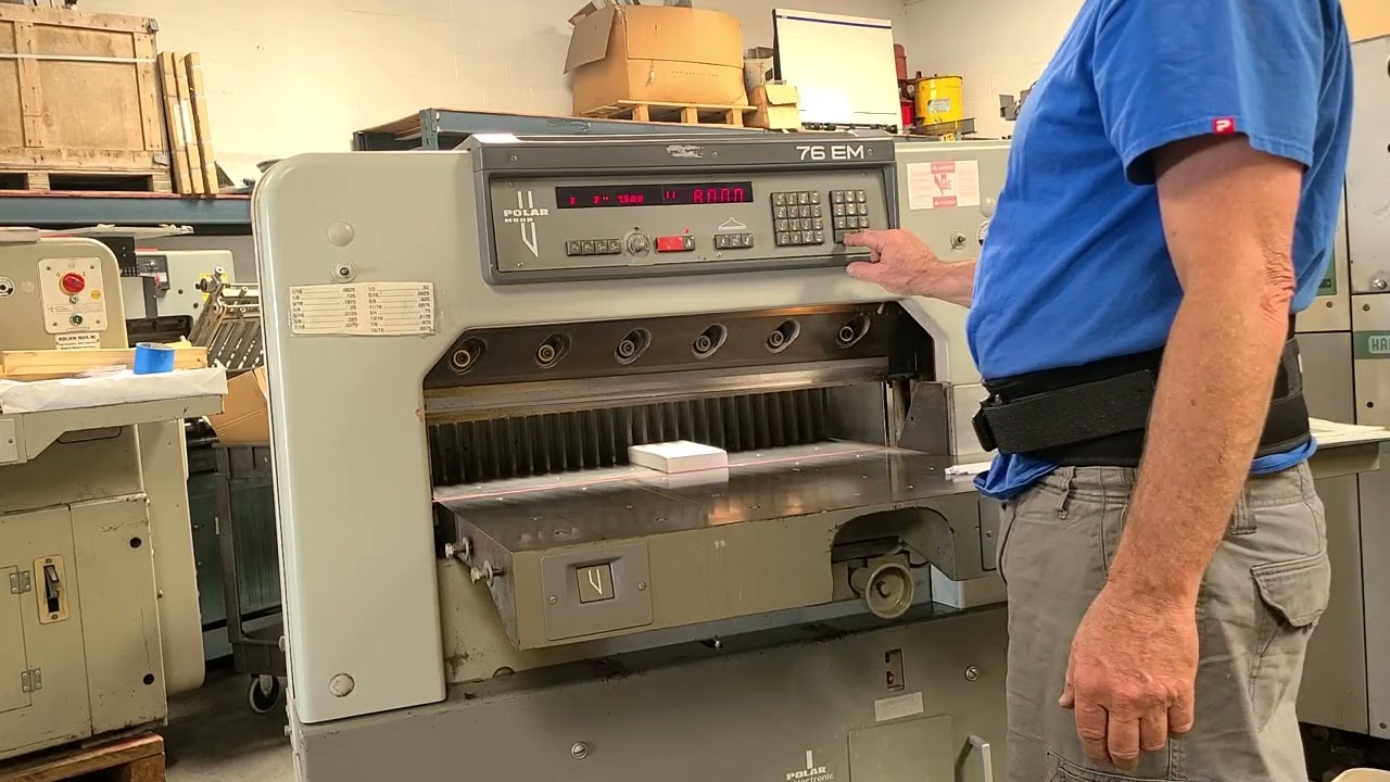 How to Run a Polar 76em Paper Cutter - This machine is available from QP Equipment