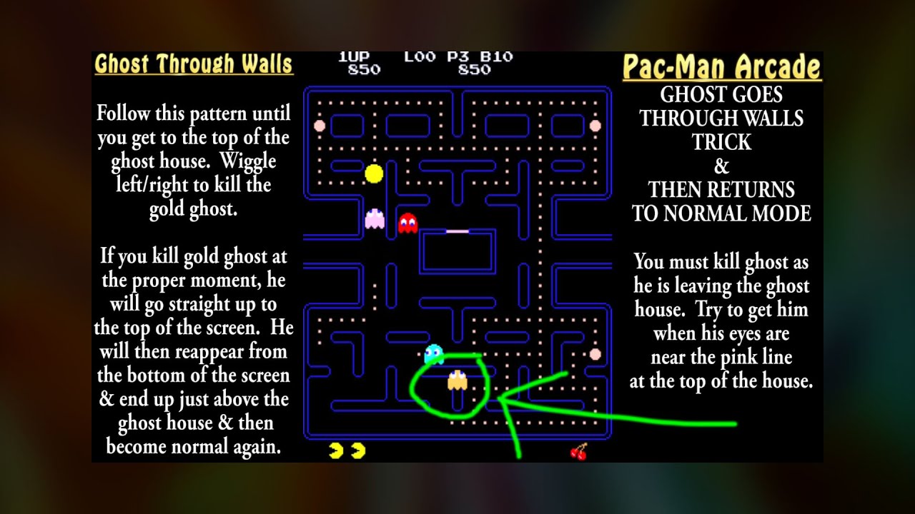 Pac-Man: Through Walls & Stuck Eyes Tricks