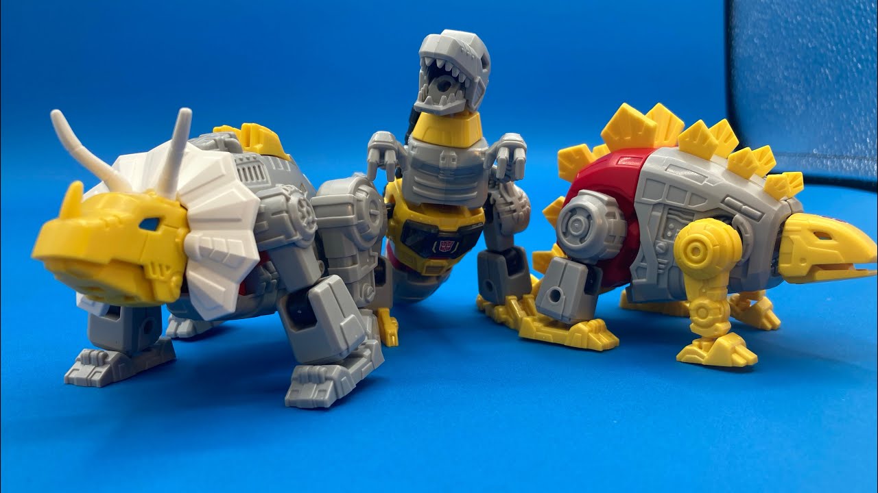 Transformers Blokees Galaxy Version G1 Dino Grimlock, Slug/Slag & Snarl - Blokee Holidays Ep. 11