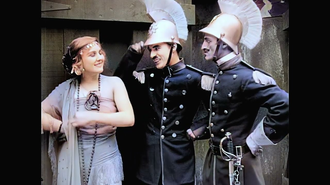 [4k, 50fps, colorized](1915) Charles Chaplin: A Burlesque on Carmen.