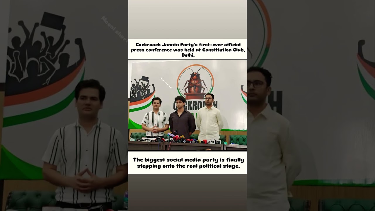 🪳 Cockroach Janata Party Goes Real! From Viral Meme Page to Official Press Conference in Delhi 🔥