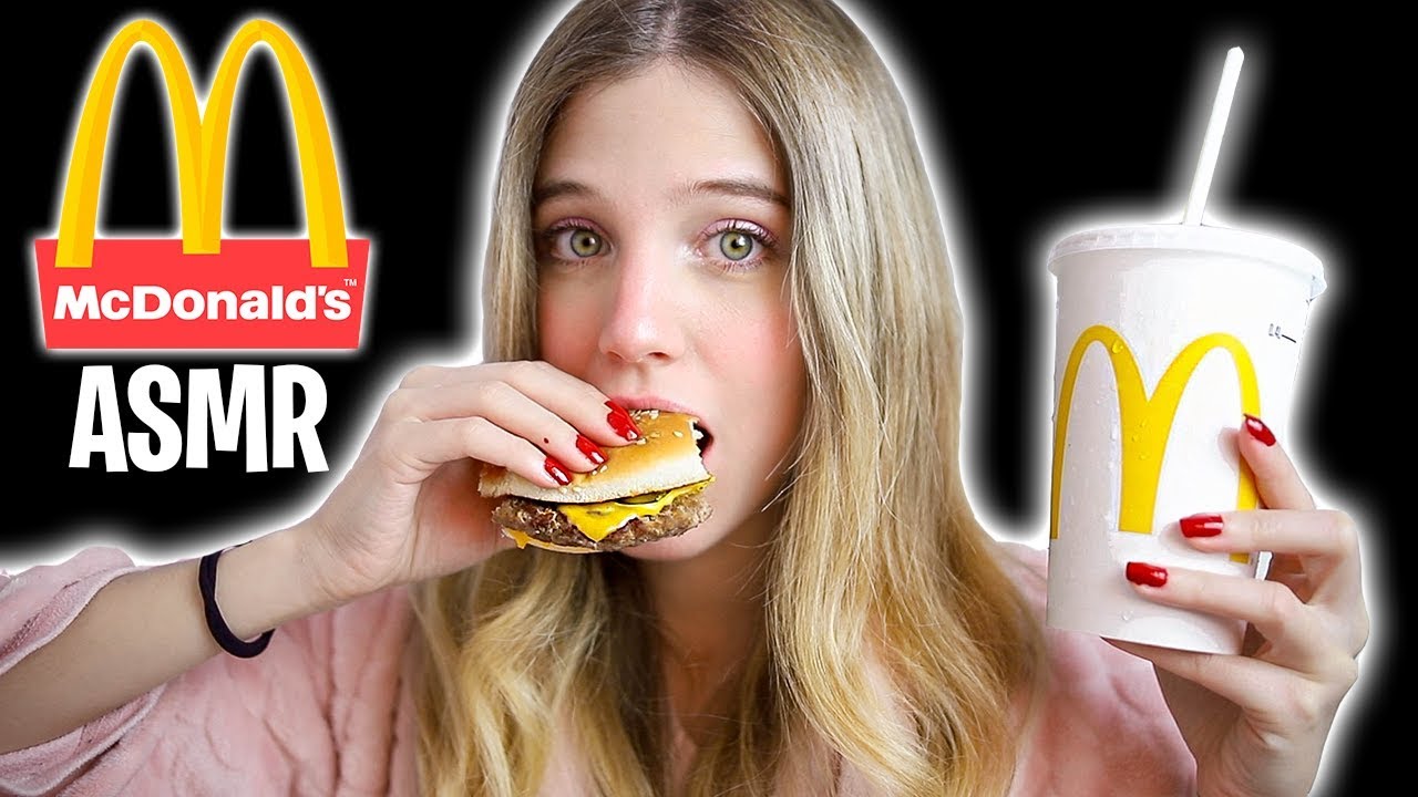 ASMR COMIENDO MCDONALDS (Comiendo hamburguesas) Sonidos crujientes