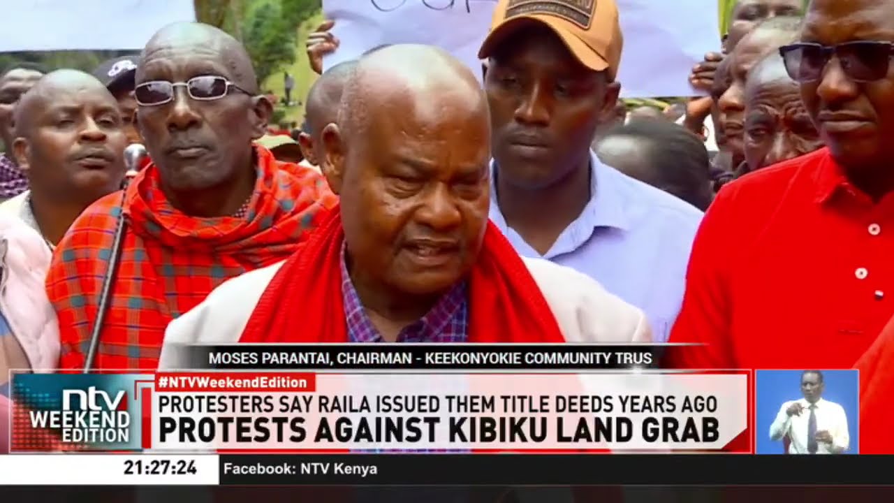 Сотни масаи протестуют у дома каренов Раилы Одинги из-за захвата земли Кибику