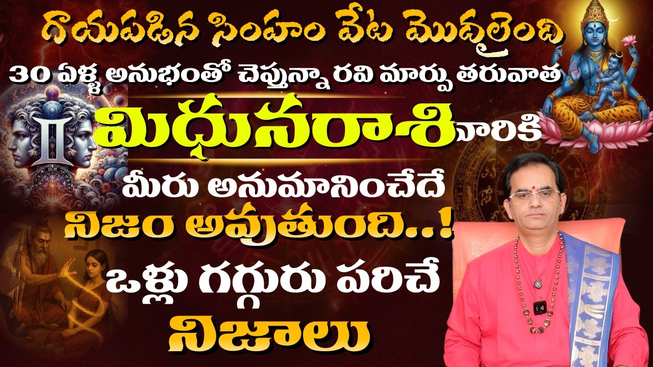 మిధున రాశి గాయపడిన సింహం వేట మొదలైంది 30 ఏళ్ళ అనుభంతో చెప్తున్నా రవి మార్పు తరువాత గగ్గురు పరిచే