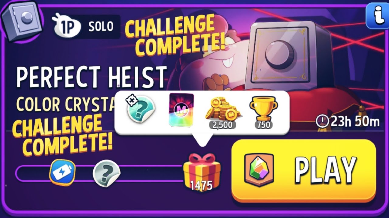 Color Crystals Perfect Heist Solo Challenge / Match Masters Solo Challenge Today