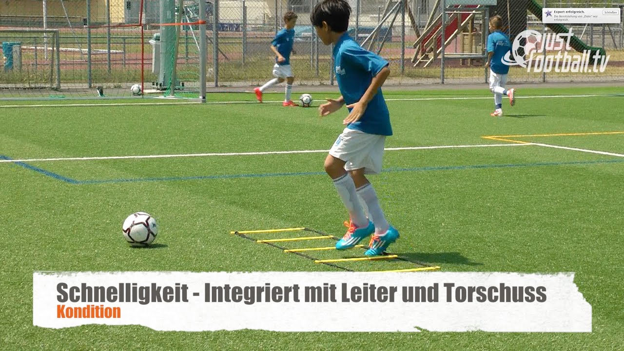 Fussballtraining: Schnelligkeit und Torschuss - Koordination - Kondition