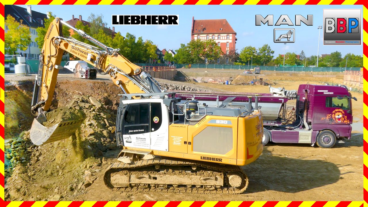 Liebherr R 930 VA & MAN Sattelkipper, Ludwigsburg, 2024. #excavator #liebherr
