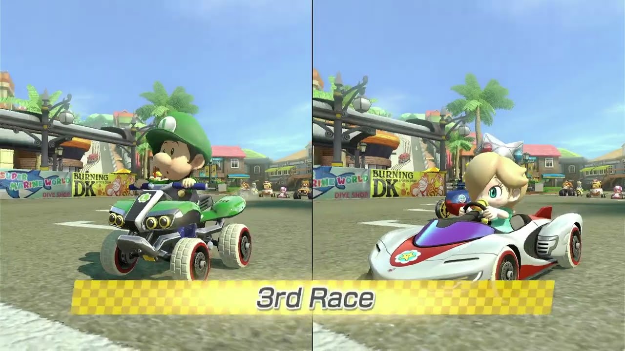 Super Mario Kart 8 Deluxe - Playing as Baby Characters in the Flower Cup