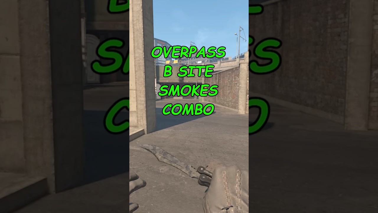 Overpass B Site Smokes Combo #cs2 #counterstrike #cs2overpass #overpasssmoke #gaming #cs2update