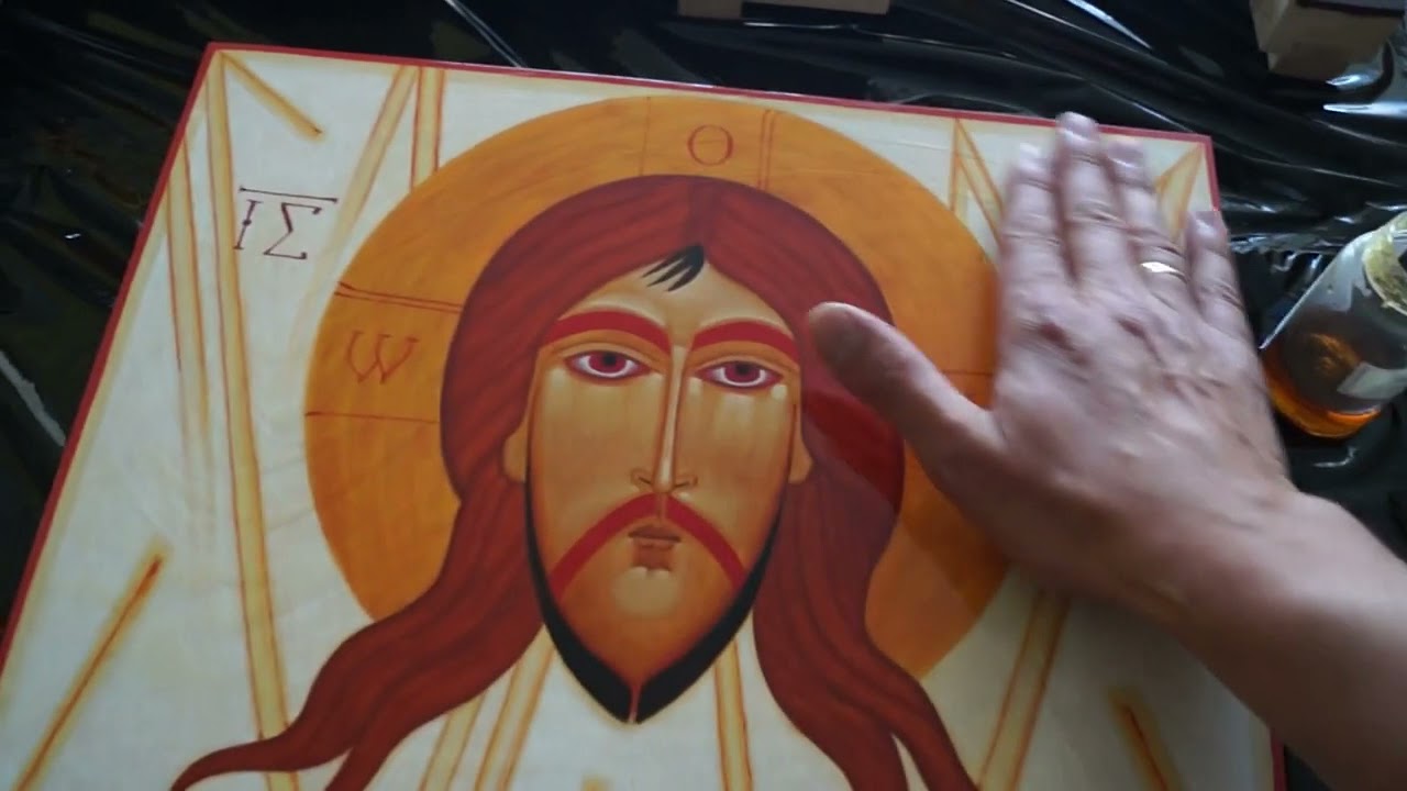 Werniksowanie ikony olifą