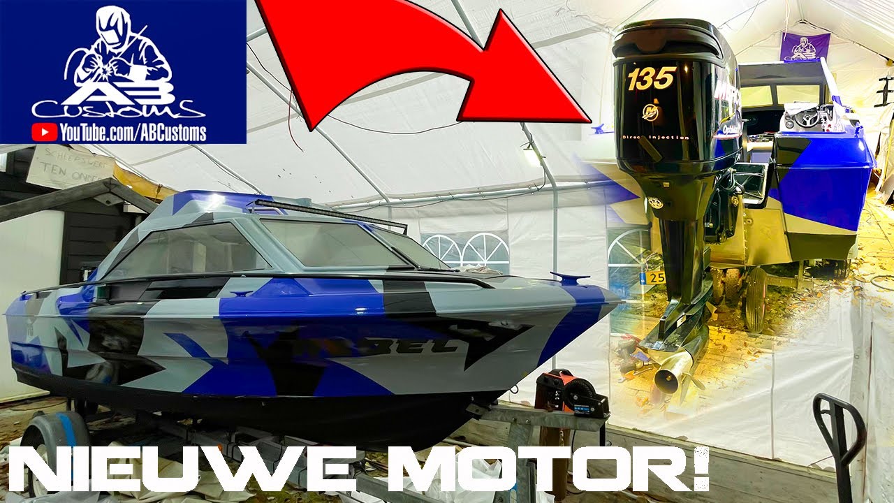 De nieuwe motor monteren! En eindelijk klaar met schilderen!