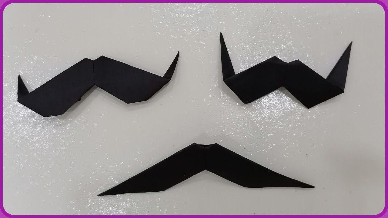 DIY paper mustache | Origami mustache