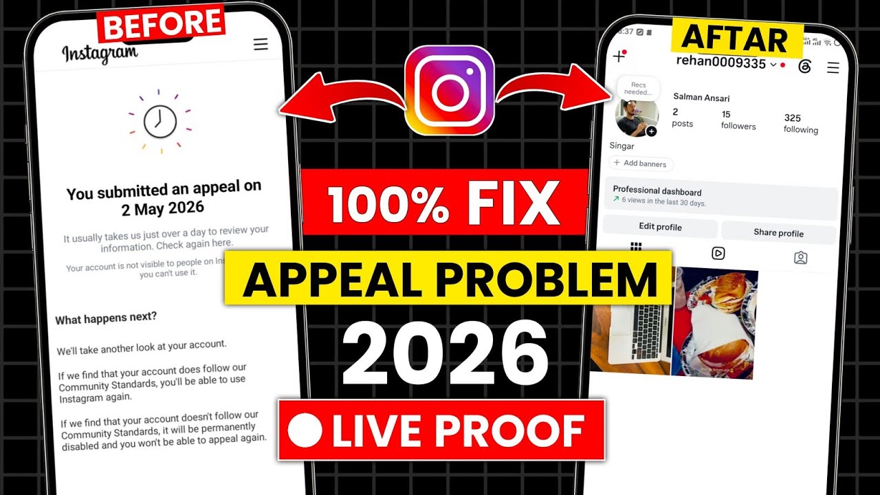 You submitted an appeal instagram problem solve | How to fix you submitted an appeal instagram 2026