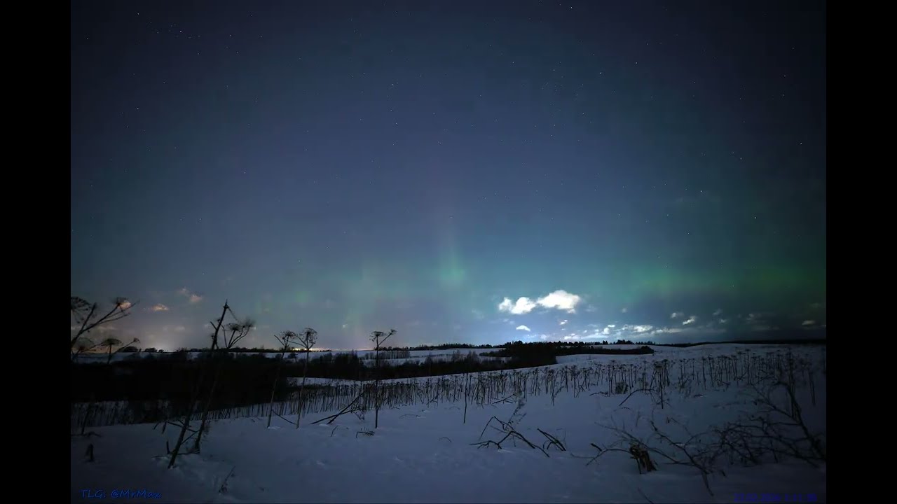 TimeLapse Aurora LO Kavgolovo 23.02.2026